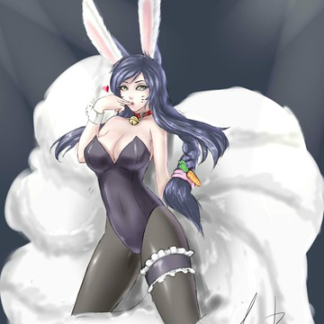 LOL手绘漫画兔女郎九尾妖狐