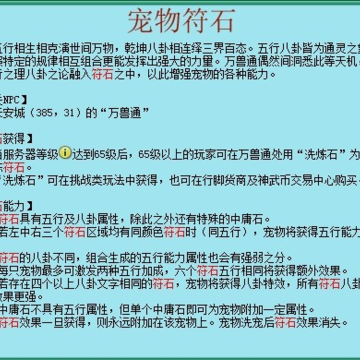 神武宠物符石系统