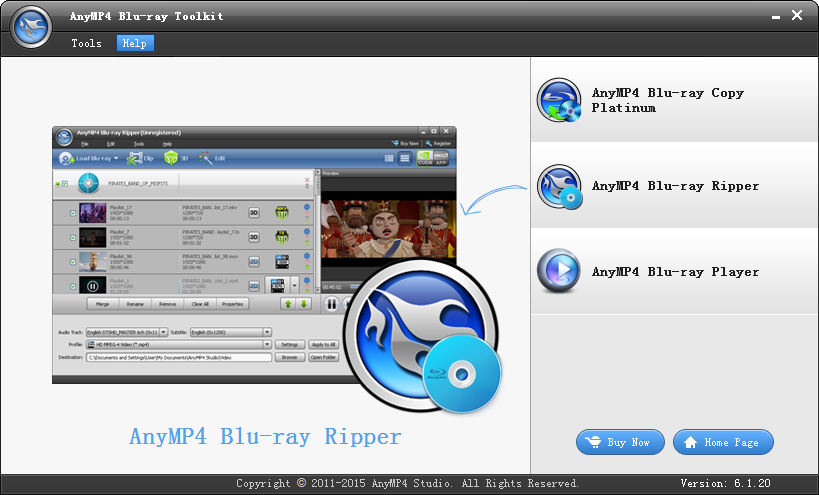 AnyMP4 Blu-ray Toolkit6.1.20 ƽ