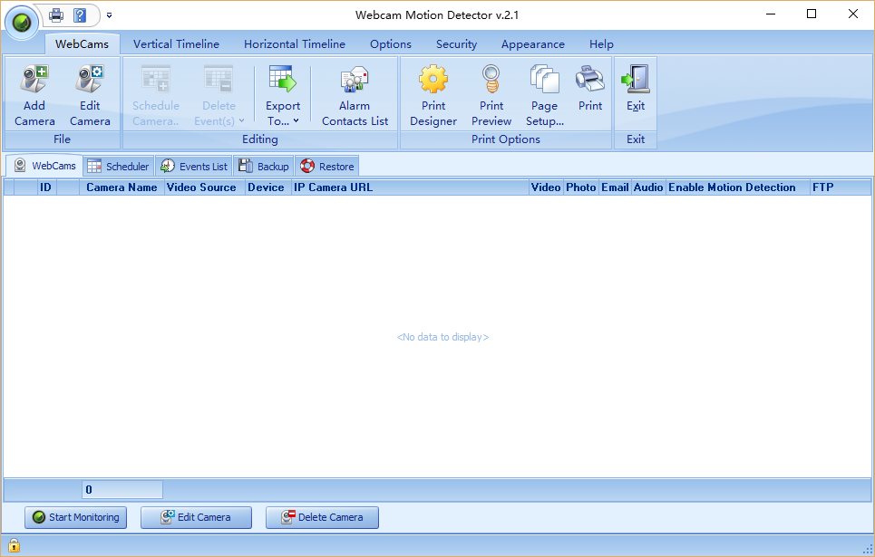 Zebra Webcam Motion Detector2.1 破解版