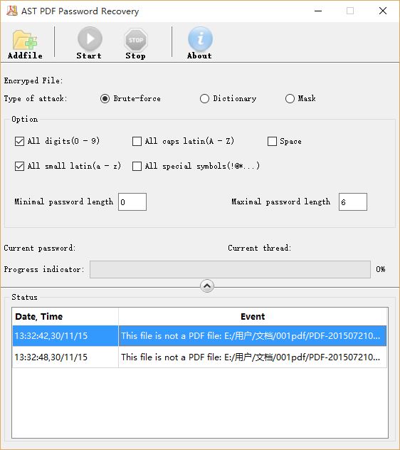 AST PDF Password Recovery1.2.16 �ƽ��