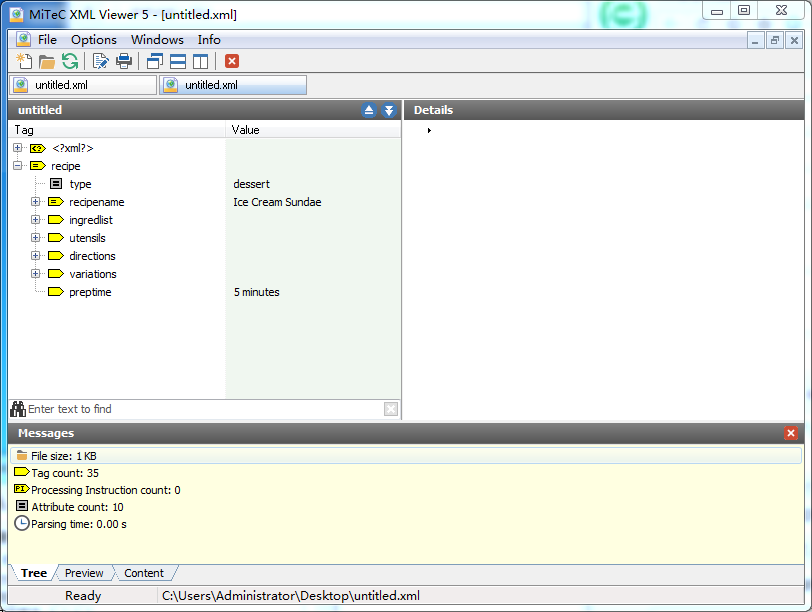 xml�鿴��MiTeC XML View5.2 �ٷ���