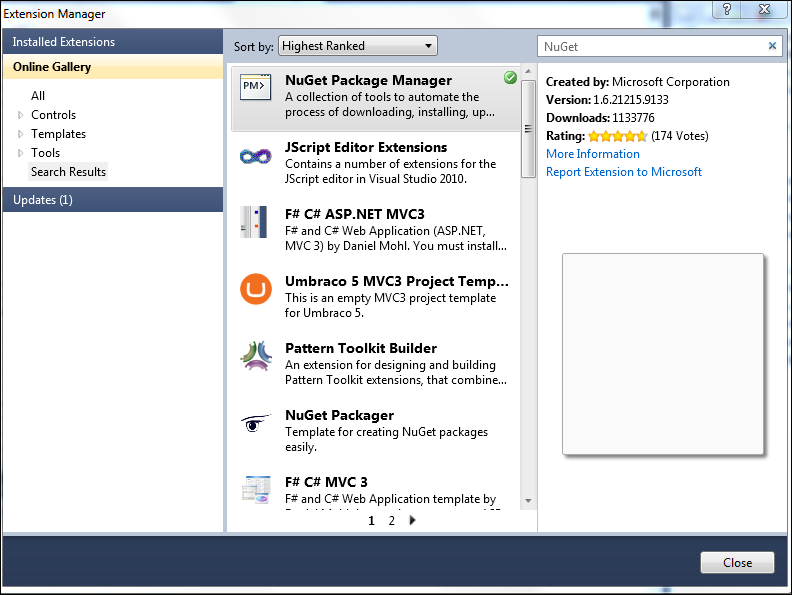 NuGet Package Manager for Visual Studio 2015v3.1.6 �ٷ���