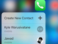 3d touch���������ϵ�˵���ݲ˵�