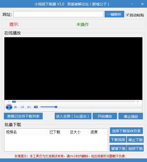 小视屏下载器下载1.0 绿色版