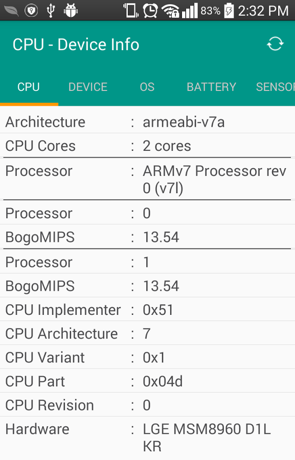 CPU�豸��ϢCPU Device Infov1.0 ��׿��