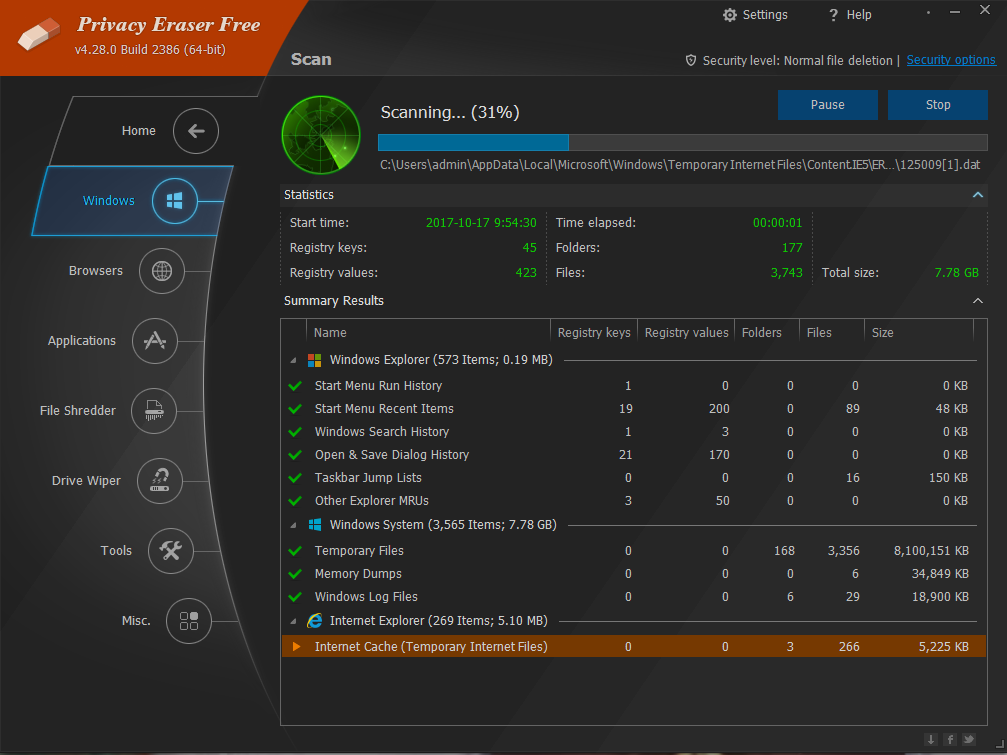 Privacy Eraser Free隐私清除软件v4.28 电脑版