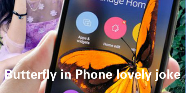 Butterfly in Phone lovely joke-�����ֻ��ɰ���Ц��