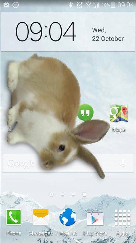 Bunny In Phone Cute joke��������Ļ����app����v1.1 ��׿��