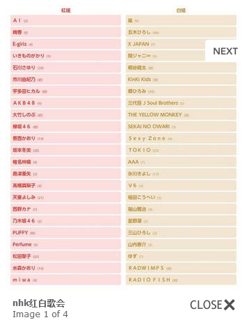 nhk��׸��(NHK KOUHAKU)2017����������