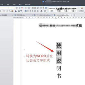 金山PDF转WORD使用教程