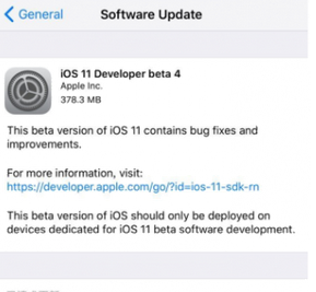 iOS11 Beta4固件升级官方下载