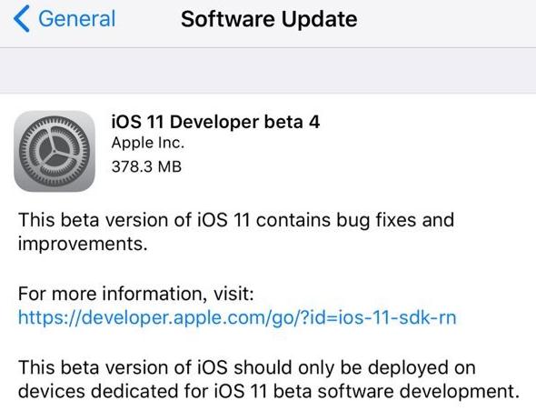 iOS11 Beta4���������̼�