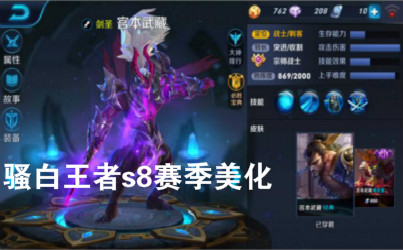 骚白王者s8赛季美化包