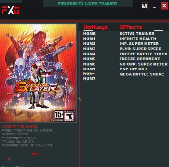 格斗领域EXFutureX修改器 格斗领域EXFutureX修改器