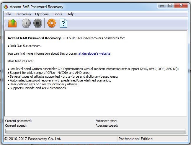 Accent RAR Password Recovery�ƽ��