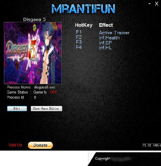 魔界战记5MrAntiFun修改器 魔界战记5MrAntiFun修改器