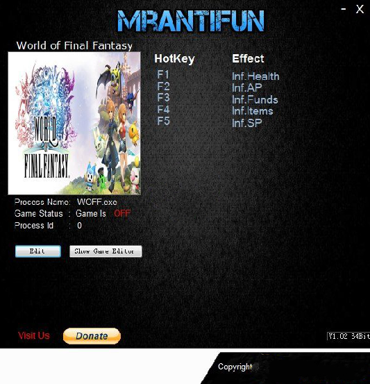 最终幻想世界MrAntiFun修改器 最终幻想世界MrAntiFun修改器