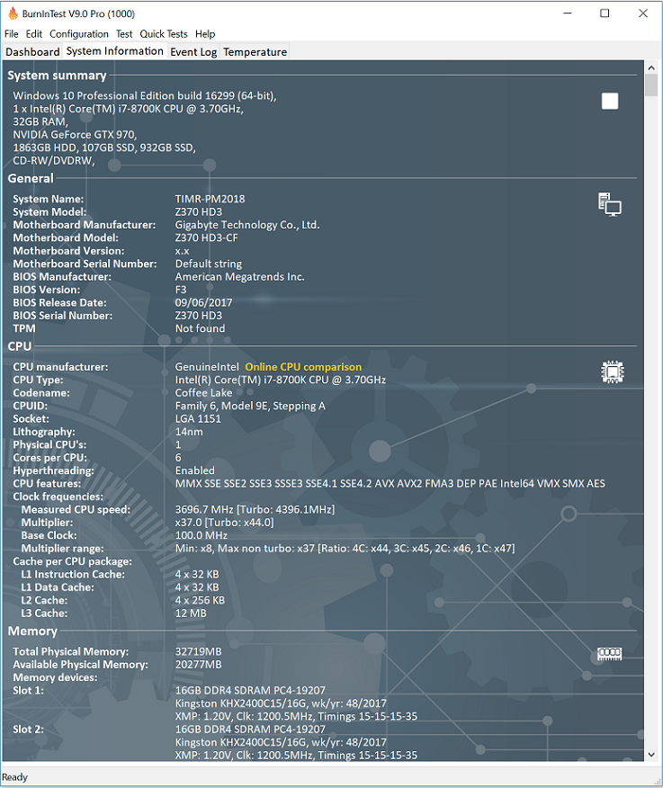 Passmark BurnInTestv9.0 专业版