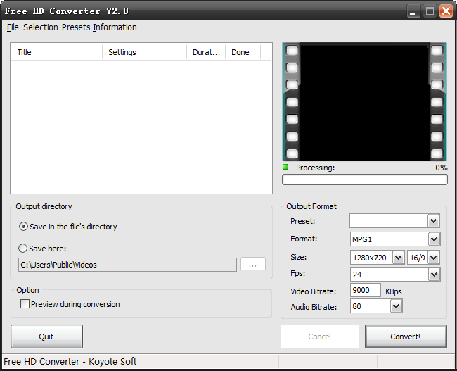 free hd converterv2.1 免费版