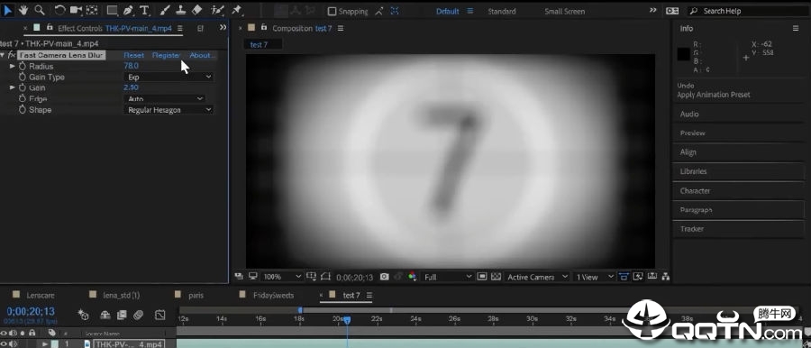 AE��ͷ�齹ģ��Ч�����Fast Camera Lens Blur