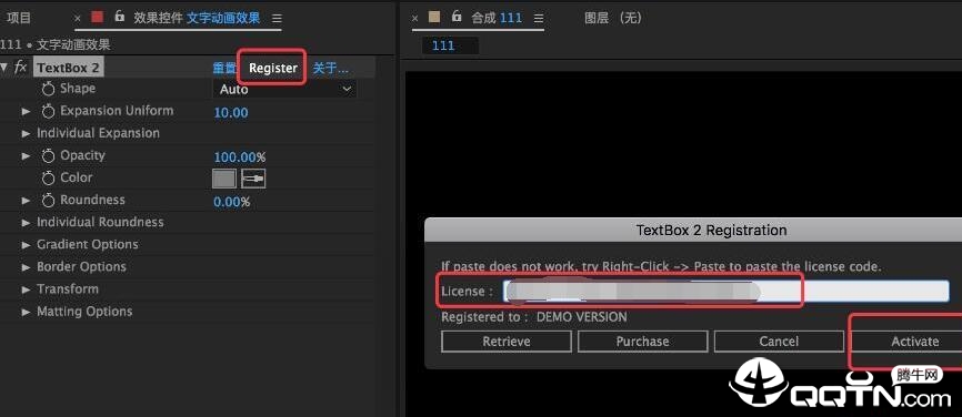 ����������ֶ�����ЧAE���AEScripts TextBox2 