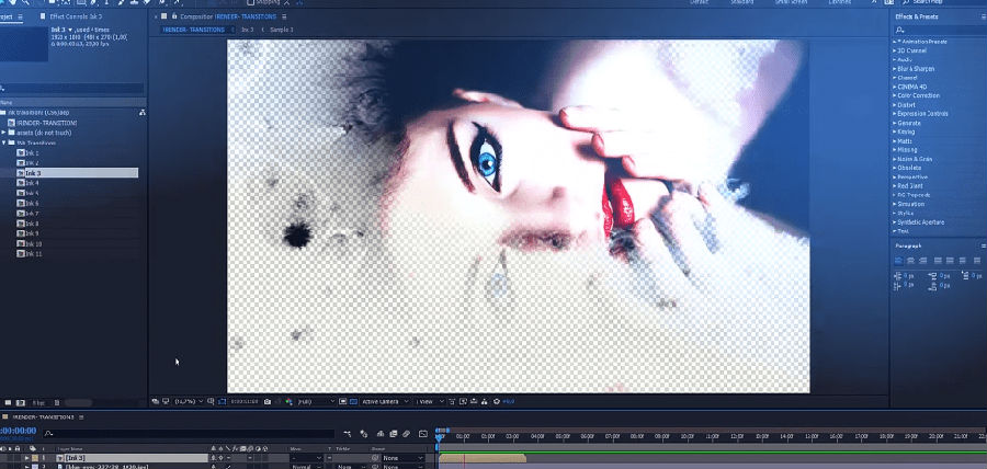 11��ˮī�����Ƶ����Ч��AE/PR���(Ink Transitions) 