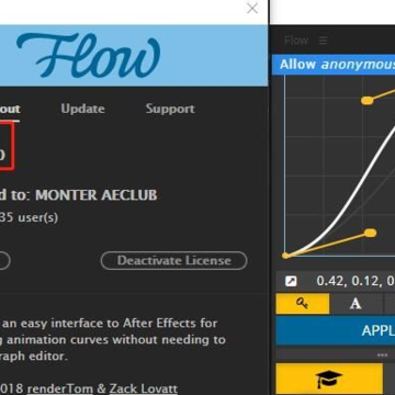 AE关键帧缓入缓出曲线调节脚本插件Flow AE关键帧缓入缓出曲线调节脚本插件Flow