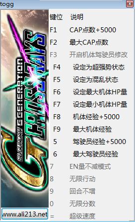 SD高达G世纪火线纵横十五项修改器 SD高达G世纪火线纵横十五项修改器