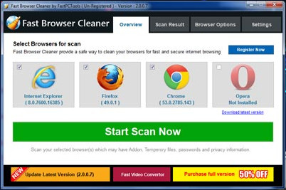 Fast Browser Cleanerv2.1 ��Ѱ�