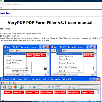 VeryPDF PDF Form Filler