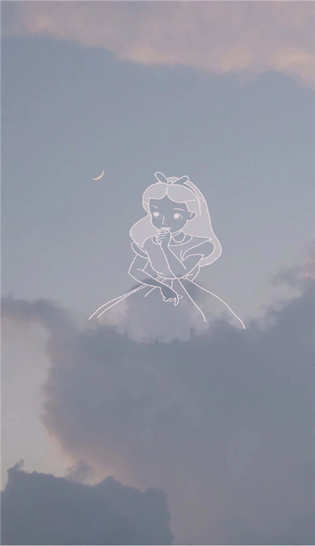 迪士尼公主天空自拍女生壁纸素材 并不是所有黑暗的地方都需要光明