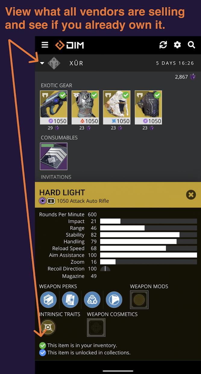 DIM(Destiny Item Manager�ֻ���)v1.0.20 ��׿��
