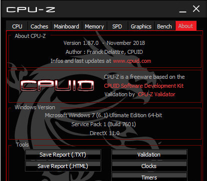 CPU-Z MSI GAMINGv1.91 ٷ
