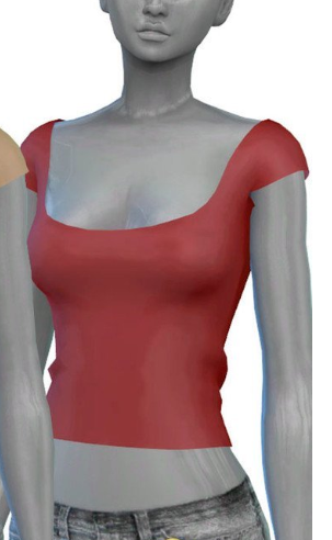 模拟人生4女性纯色简洁上衣MOD 模拟人生4女性纯色简洁上衣MOD