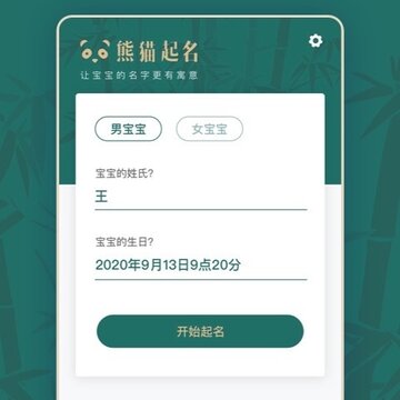 熊猫起名宝宝取名软件 熊猫起名宝宝取名软件
