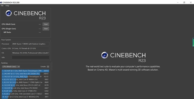 Cinebench R23破解版v23.200 免费版