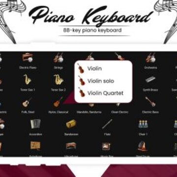 全钢琴键盘Free Full Piano Keyboard 全钢琴键盘Free Full Piano Keyboard