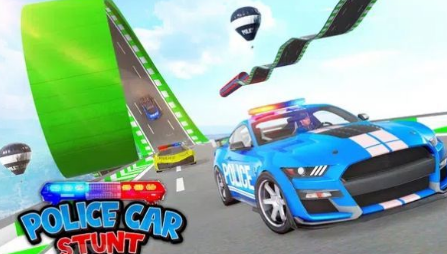 ��񾯳��ؼ���ʻ3D(Police Mega Ramp Car game: Racing car stunts 3d)