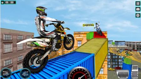 Ħ�г�������Ծ�ؼ�Dirt Bike Roof Jumping Stuntsv1.0 ��׿��