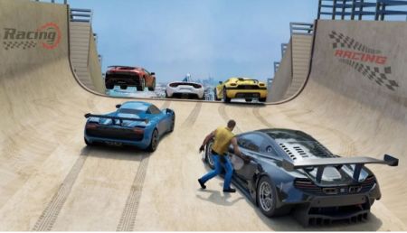 ���������ؼ���3D��ϷMega Car Stunt Race 3D Gamev1.0.2 ��׿��