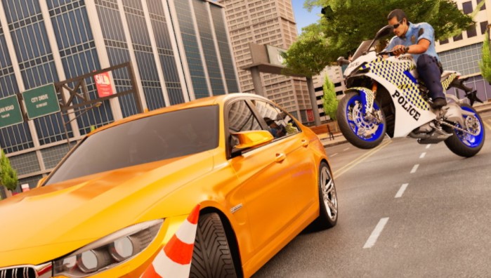 ����Ħ�г��м�ʻPolice Bike City Driving