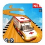 �����µ��Ȼ����ؼ�Mega Ramp Ambulance Car Stunts Gamev1.8 ��׿��