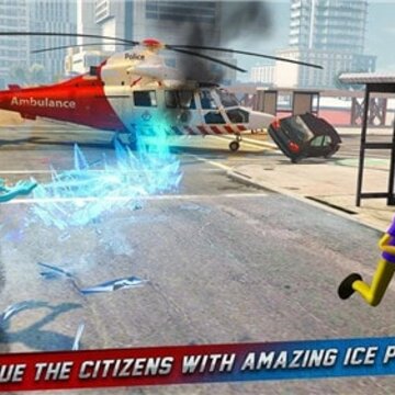 ����Ӣ�۷����Stickman Ice Hero Crime City