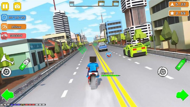 Ħ�л�ľ��ʻ(Blocky Bike Rider Moto Racing)
