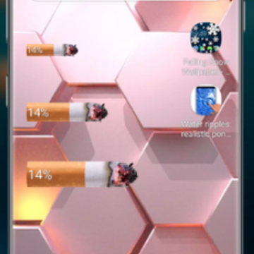 Cigarette Smoking : Home Screen Battery Indicator