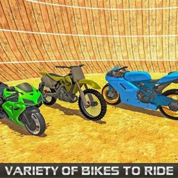 �������г��ؼ�Well of death bicycle stunt
