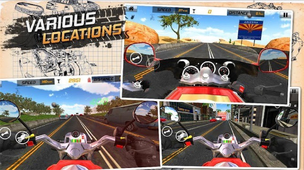 ��ͨ���ֹ�·��(Traffic Rider: Highway Race)v1.4 ��׿��