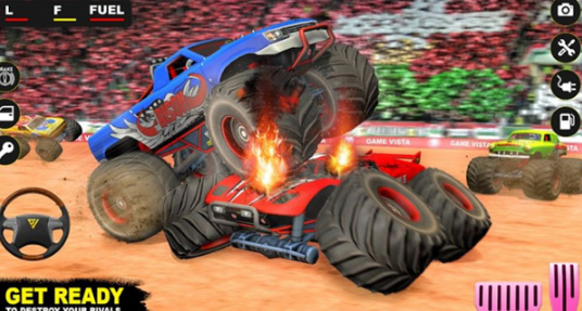 �±�ɳĮ����(Monster Derby Truck Fighting)