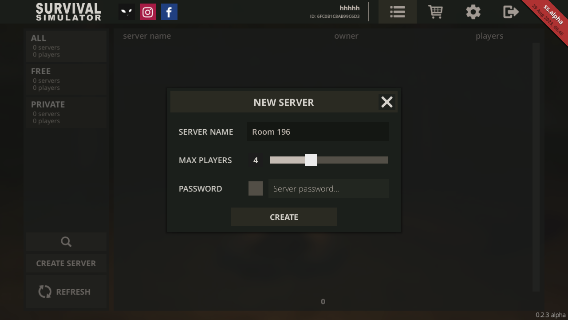 Survival Simulatorv0.2.3 ���°�